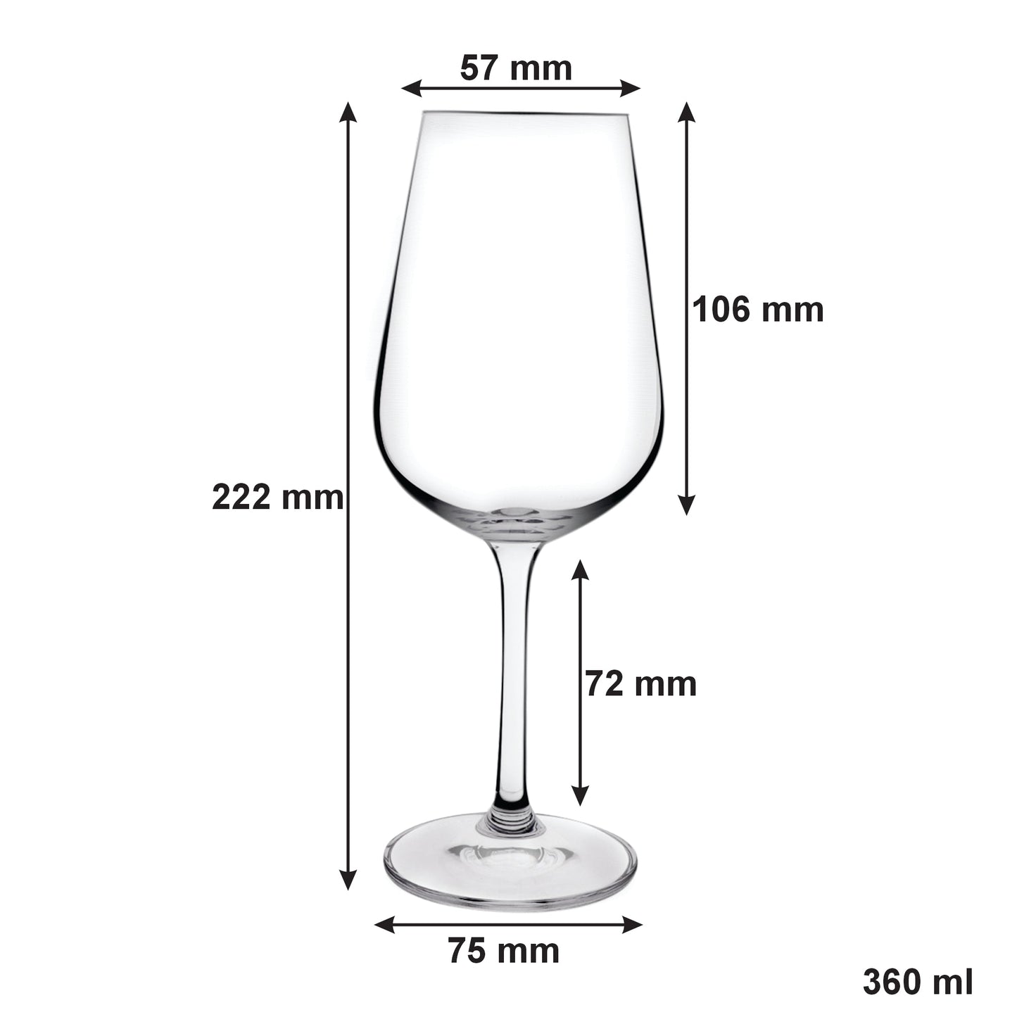 Consol Signature Vienna White Wine Glass 360ml Set Of 4