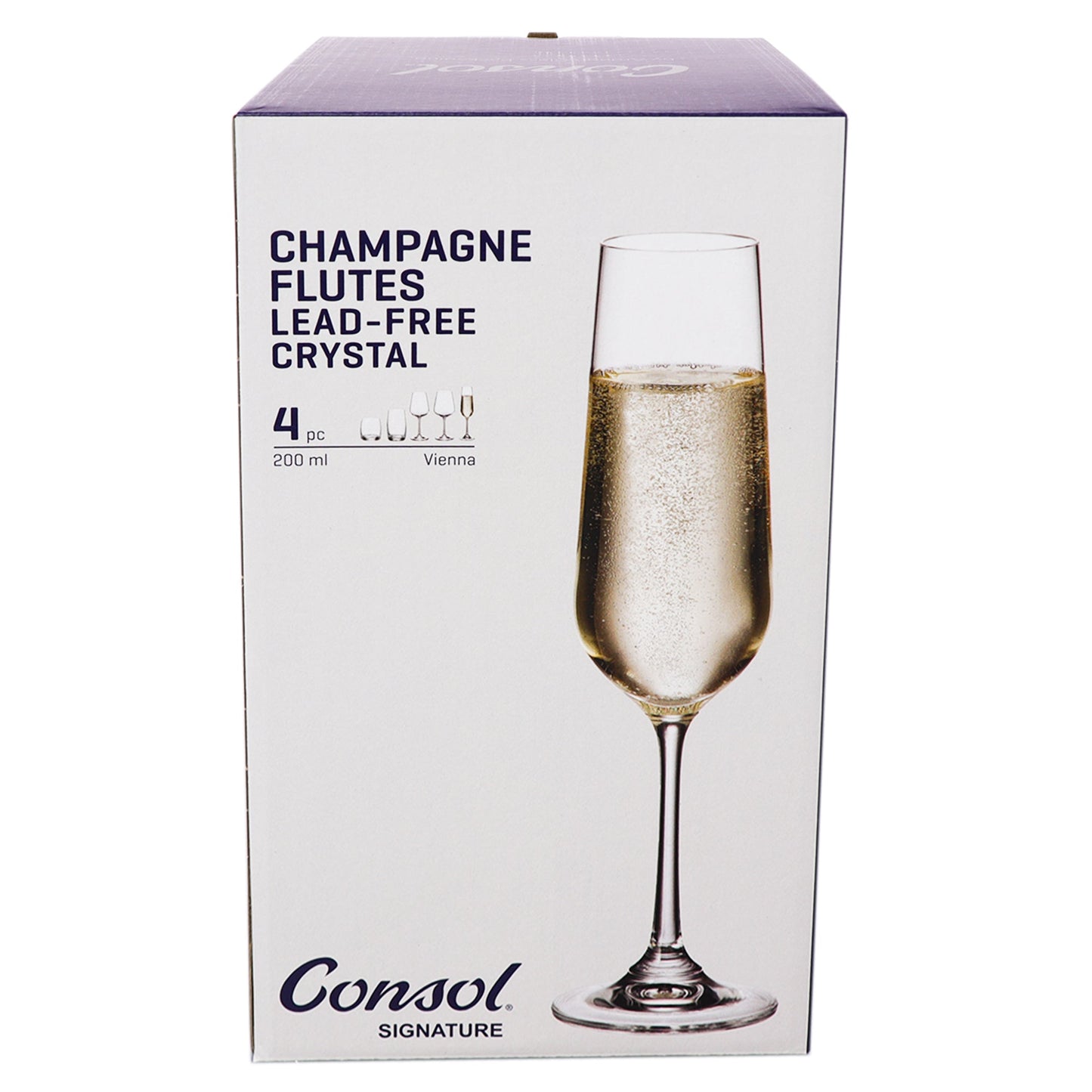 Consol Signature Champagne Glass 200ml Set Of 4