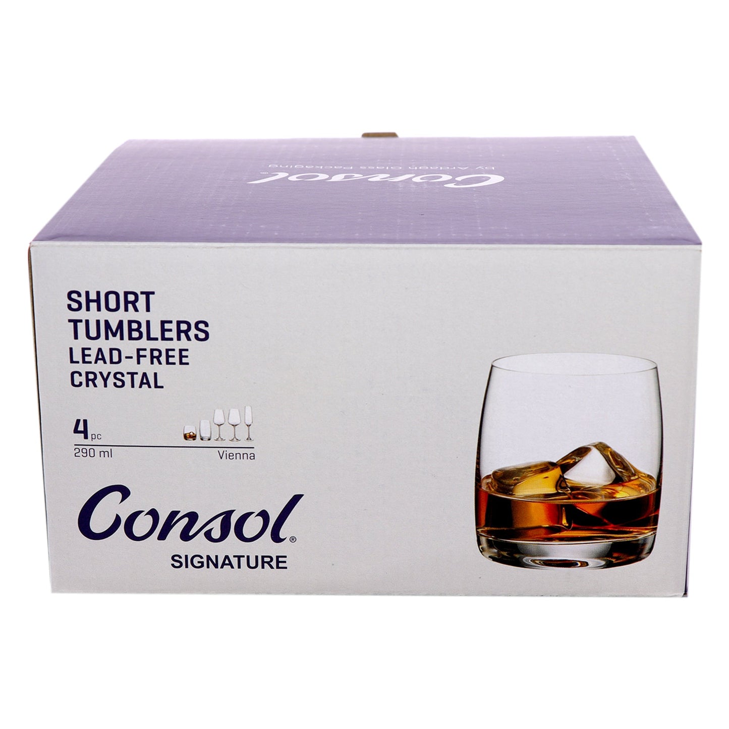 Consol Signature Tumbler Glass 290ml Set Of 4