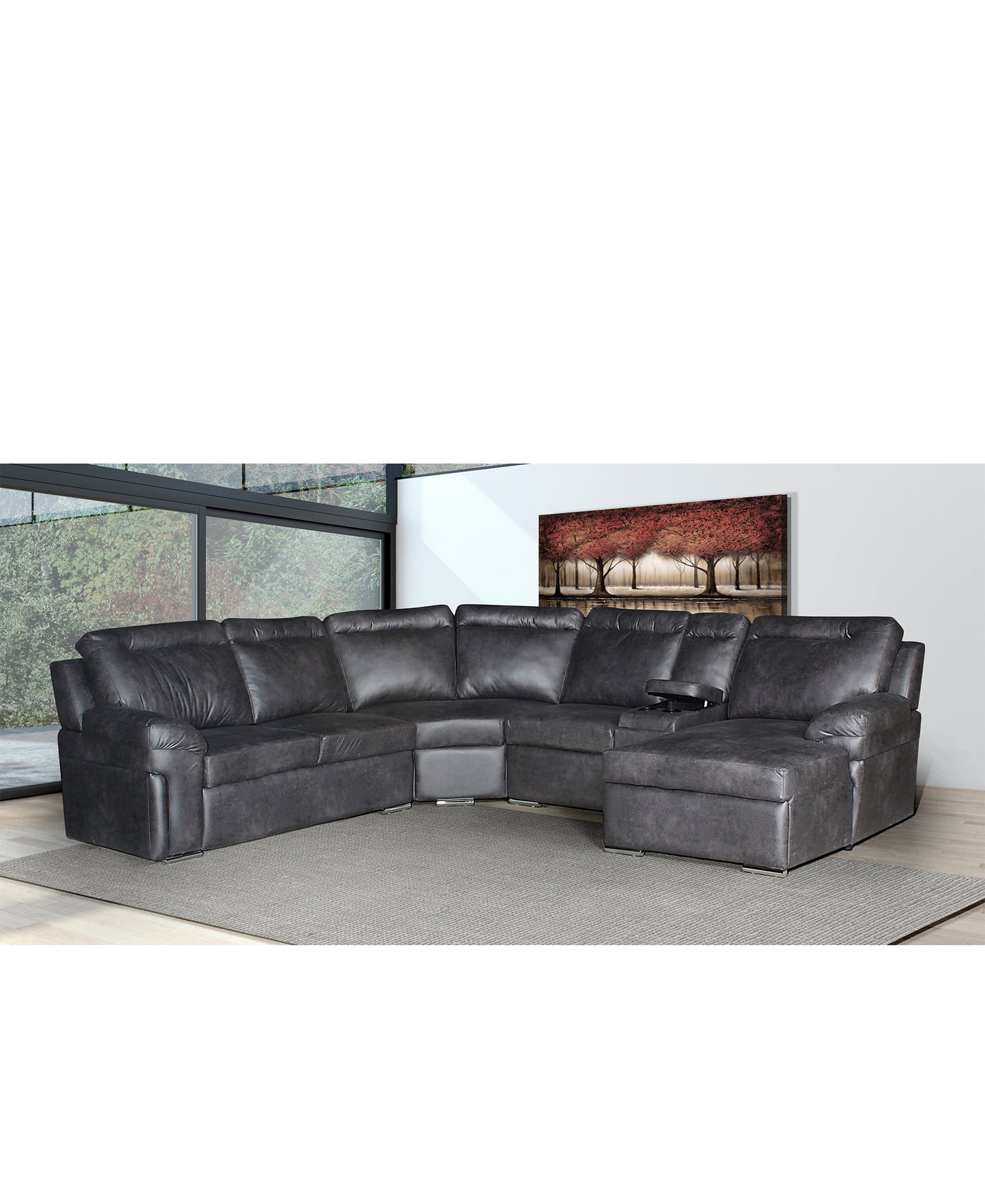 Jazz Corner Sofa 4 Piece Grey