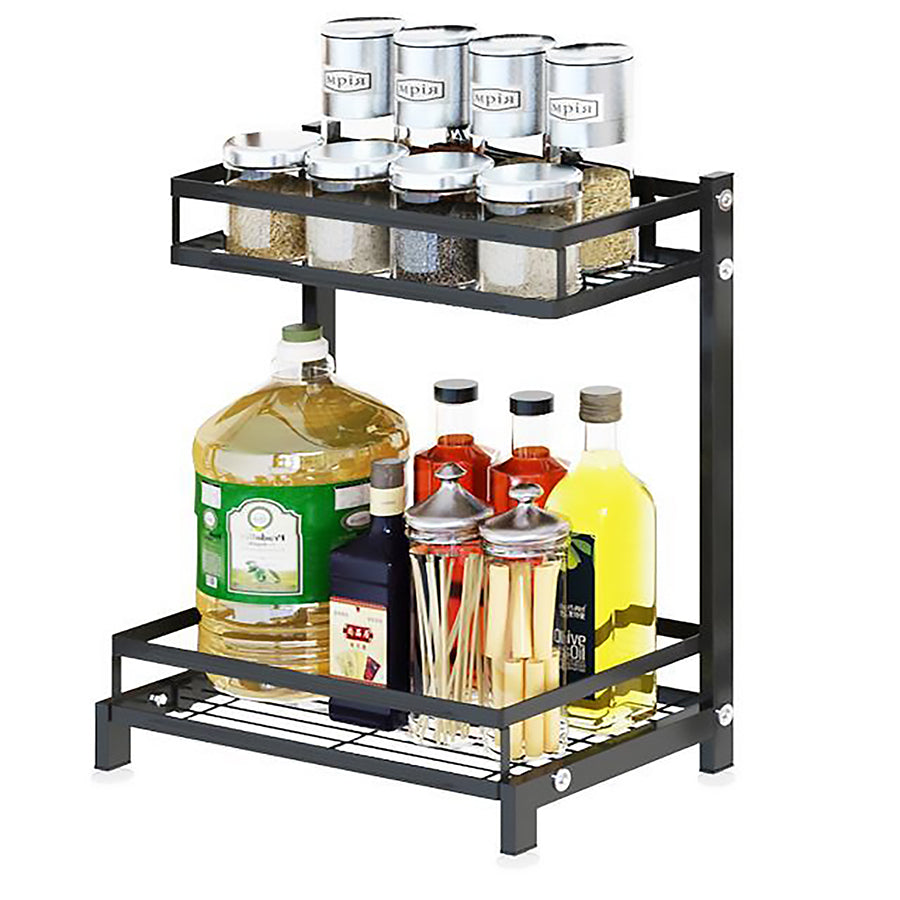Storage Rack Kitchen Counter Black 42117
