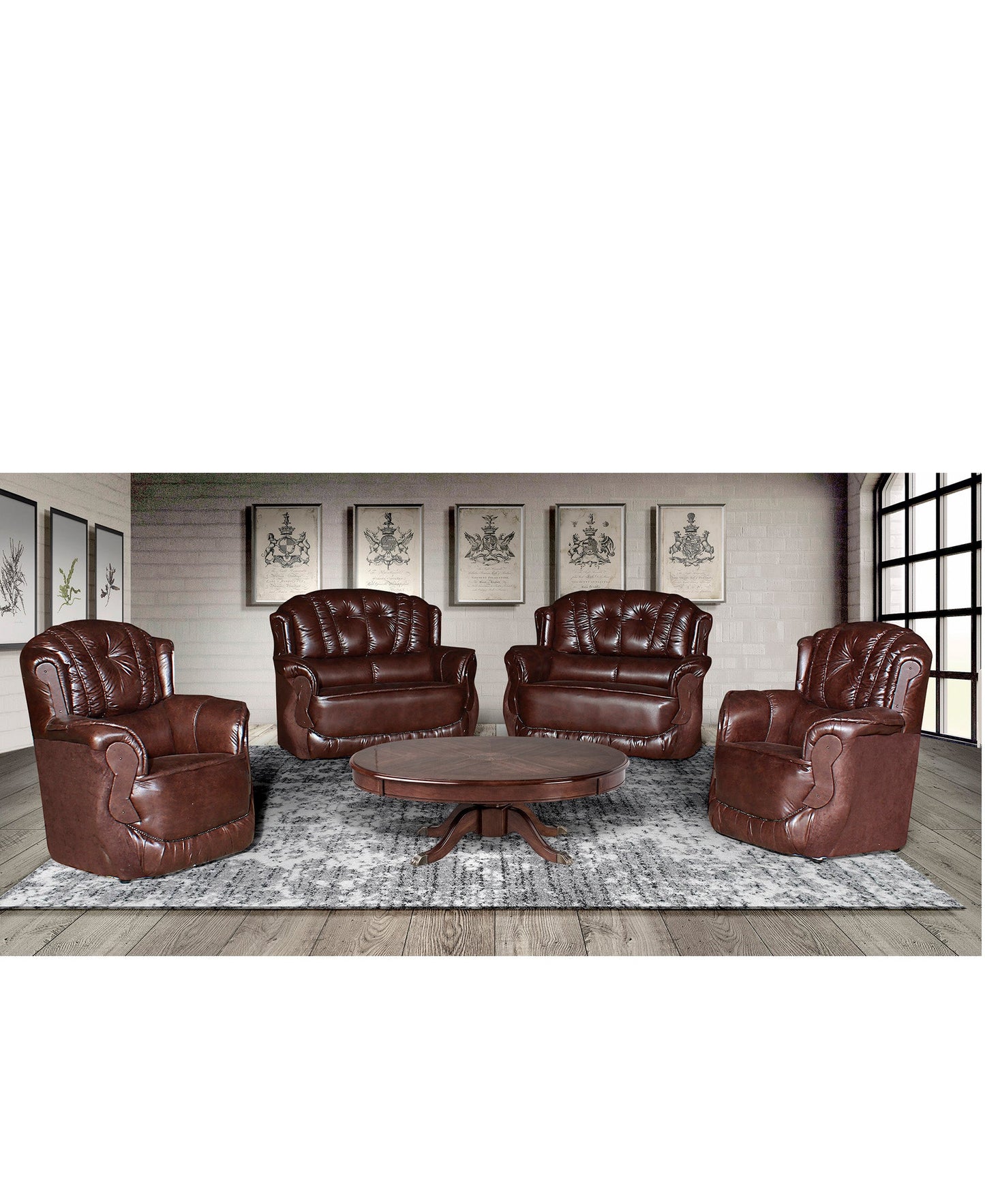 Amani Sofa 4 Piece - Brown