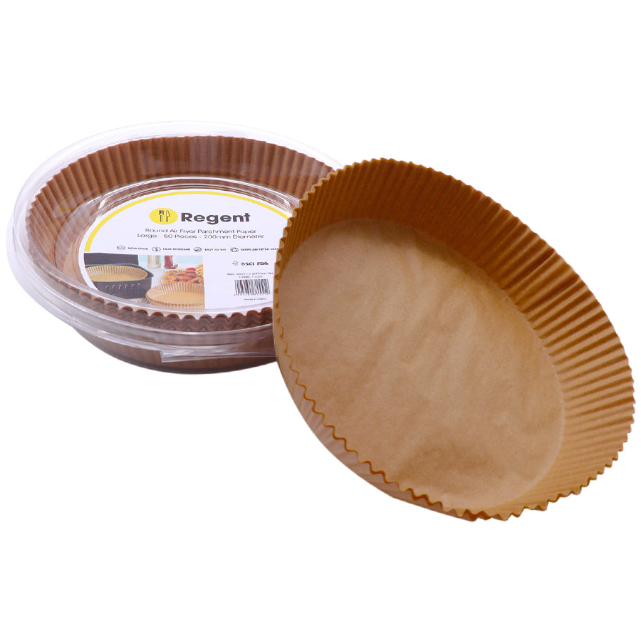 Regent Air Fryer Round Parchment Paper Liners In Pvc Box 50 Piece (200M DiameterX45MM)