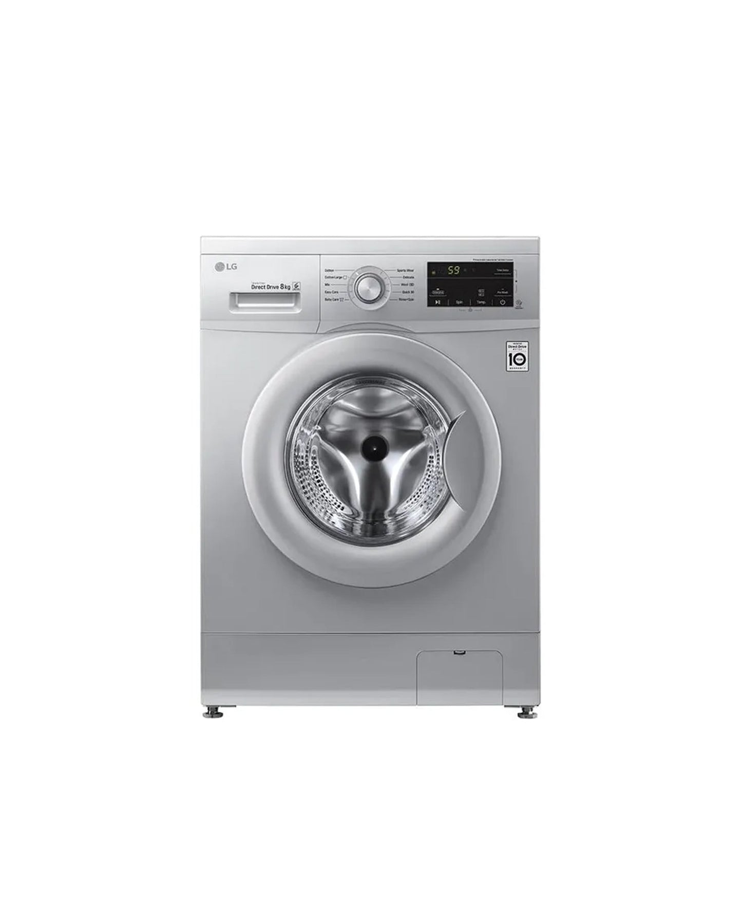 LG 8kg Front Loader Luxury Silver