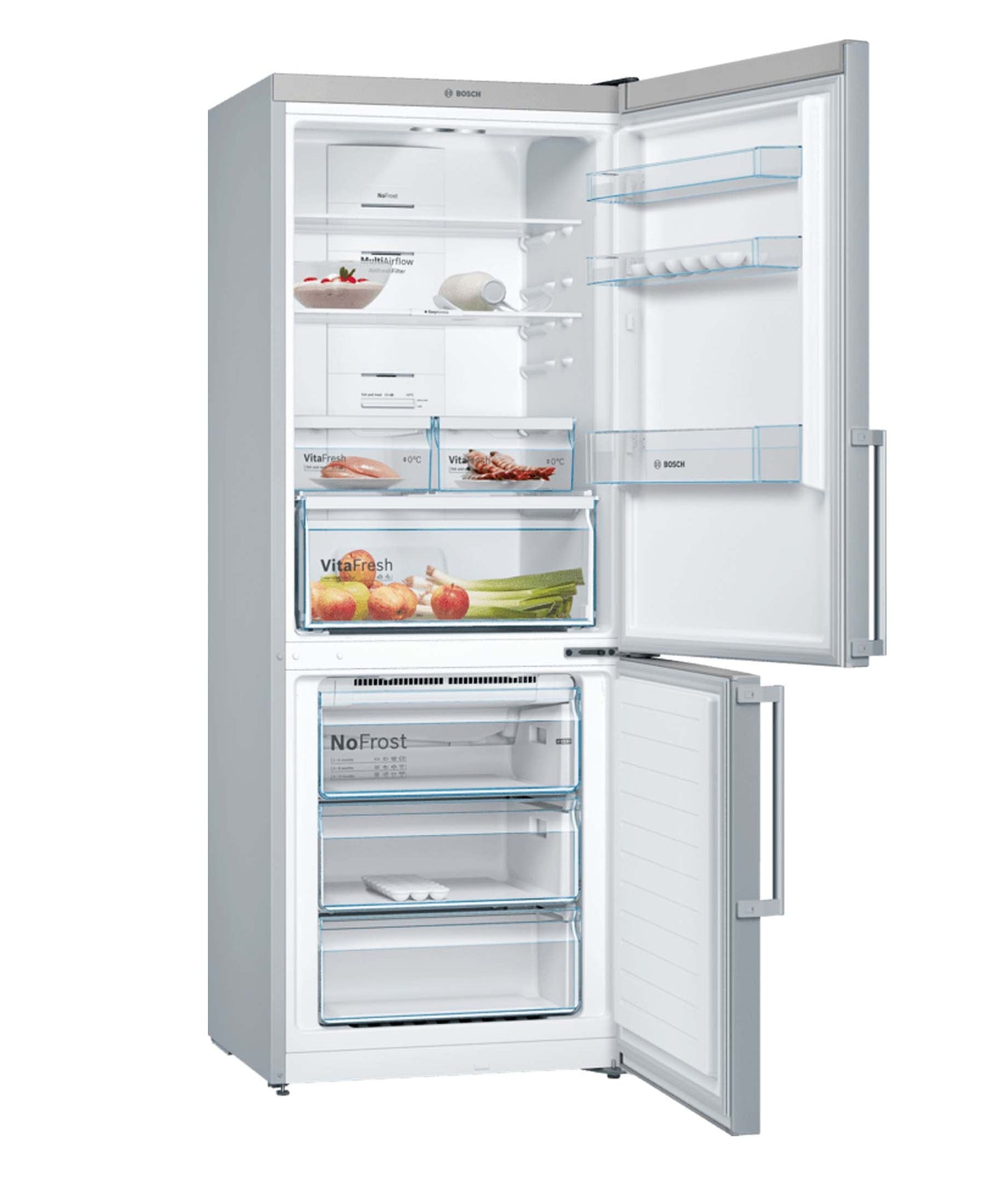 Bosch 385L Inox Combi Fridge - KGN46XL30Z