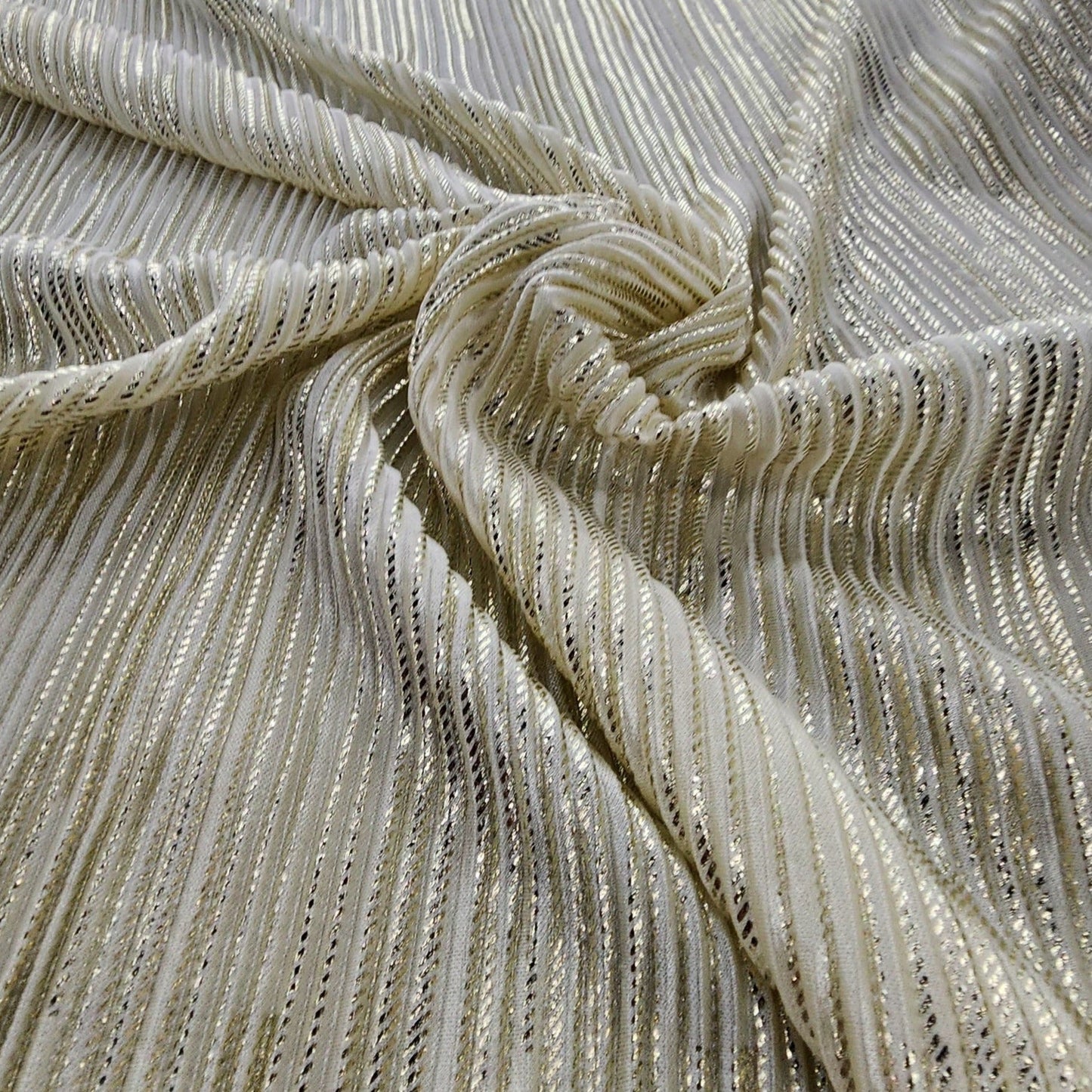 Pleated Foil Opal Fabric 150cm