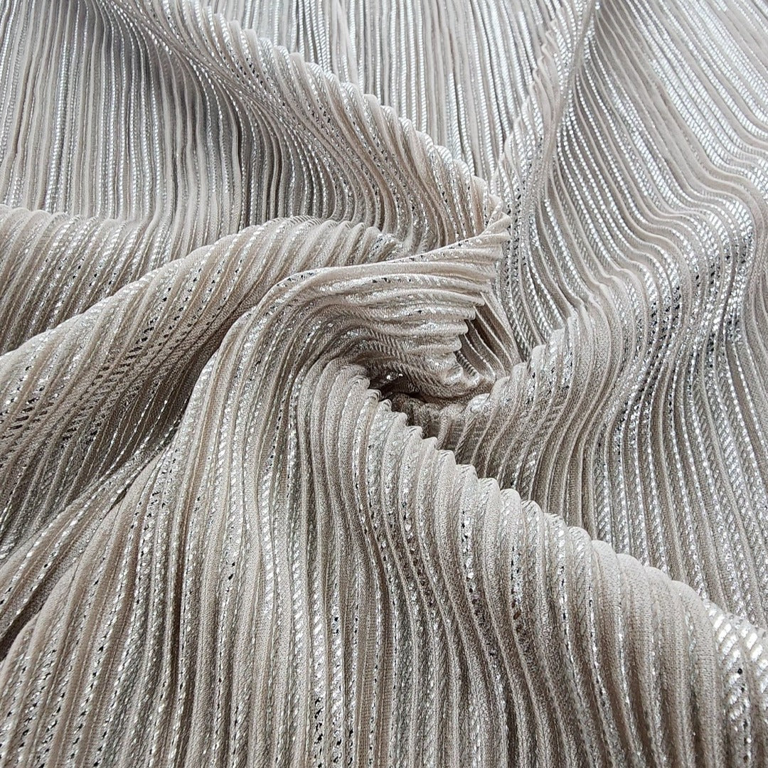 Pleated Foil Opal Fabric 150cm