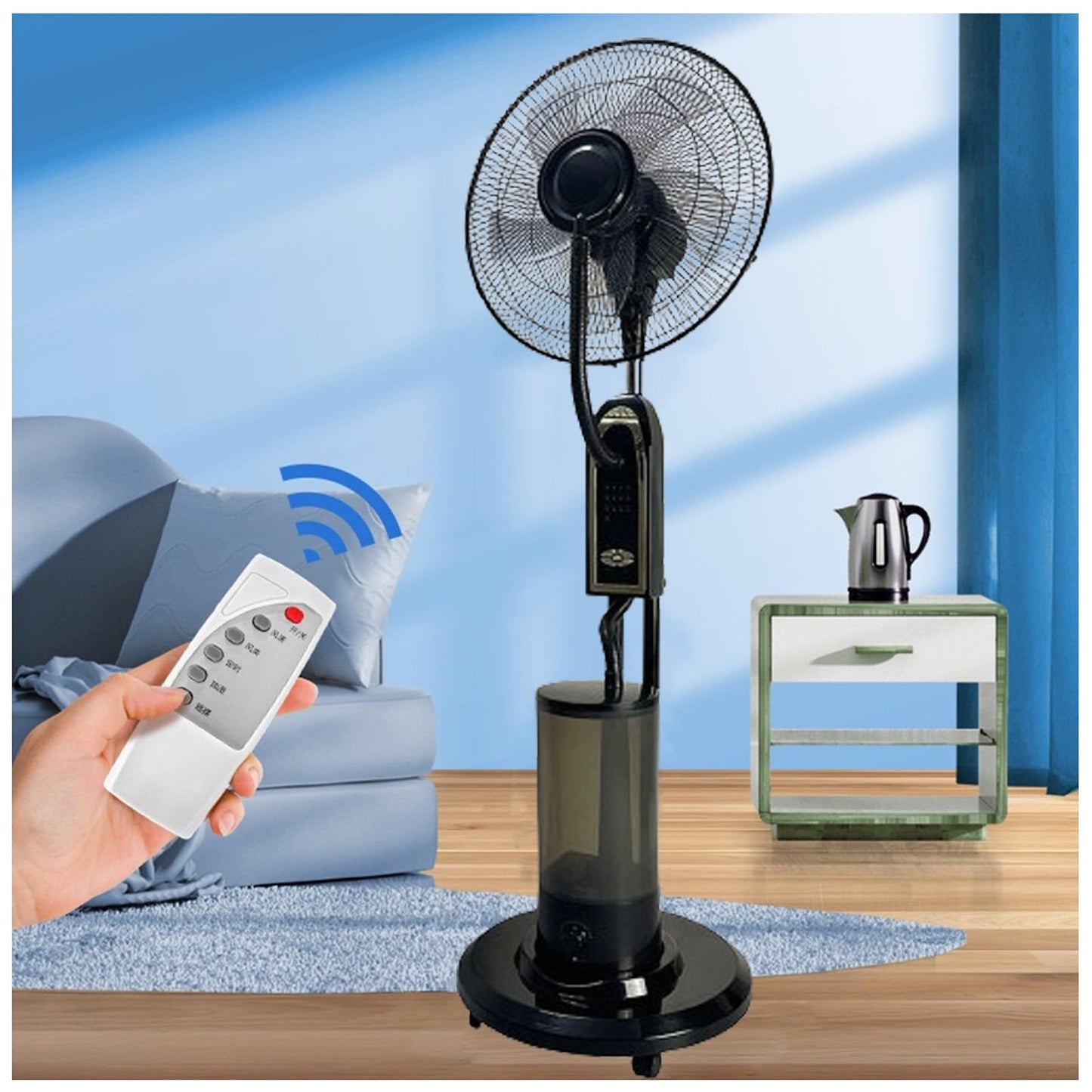 16 inch 3 Speed Pedestal Mist Cooling Fan