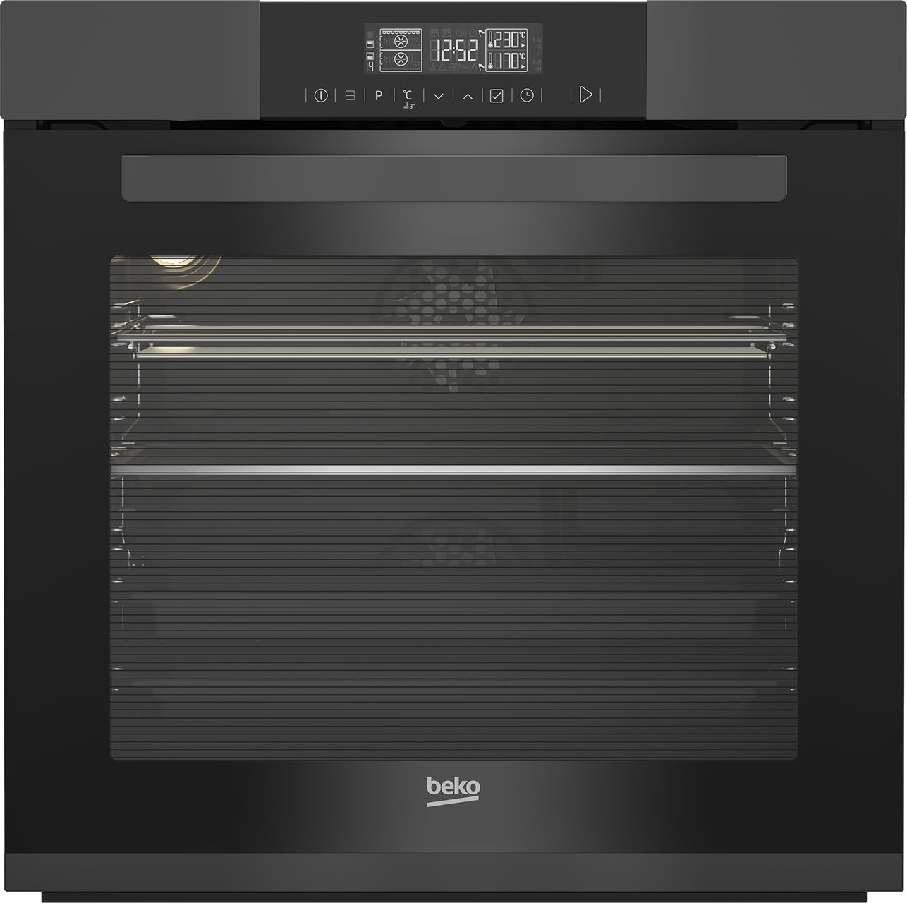 Beko 60cm BI Oven Split & Cook MultiFunction Anthracite Oven - Inox
