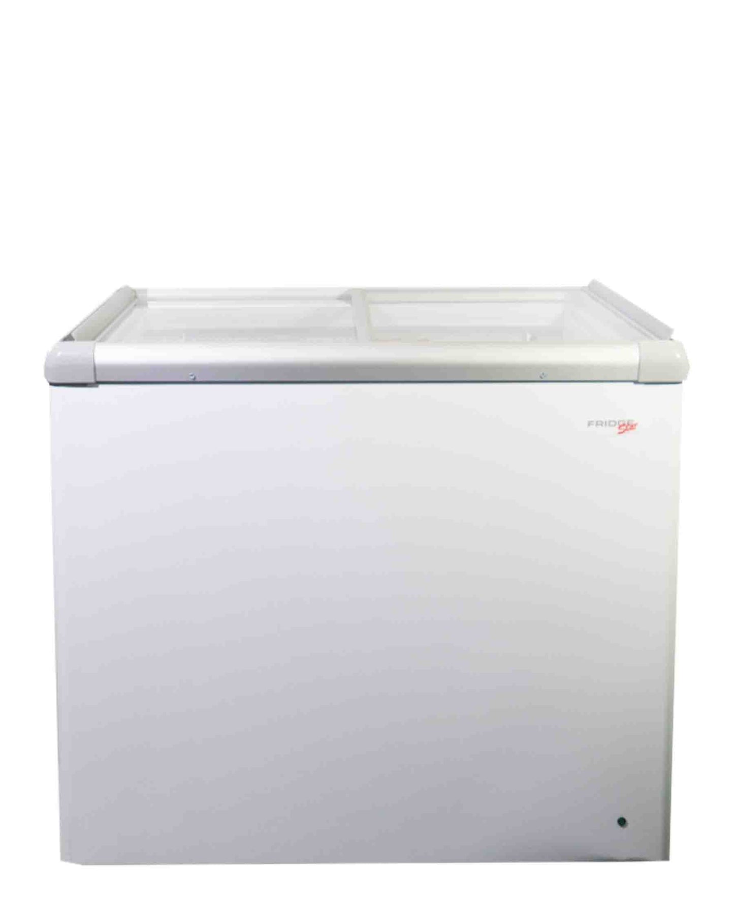 Fridge Star Flat Top Freezer with 2 Sliding Glass Lids - White