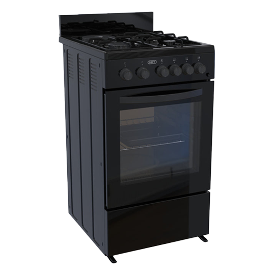 Defy 3 Burner 1 Solid Plate Gas Stove Black DGS578