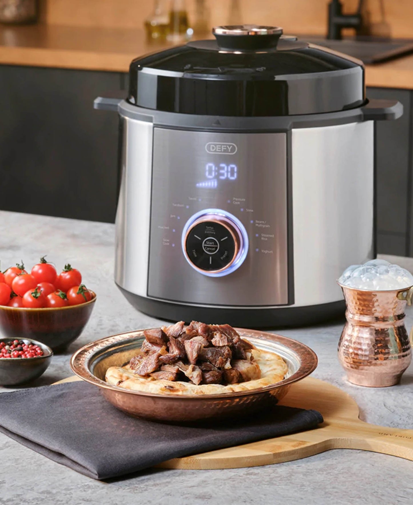 Defy 10 in 1 5.5Lt Non-Stick Multicooker - Inox