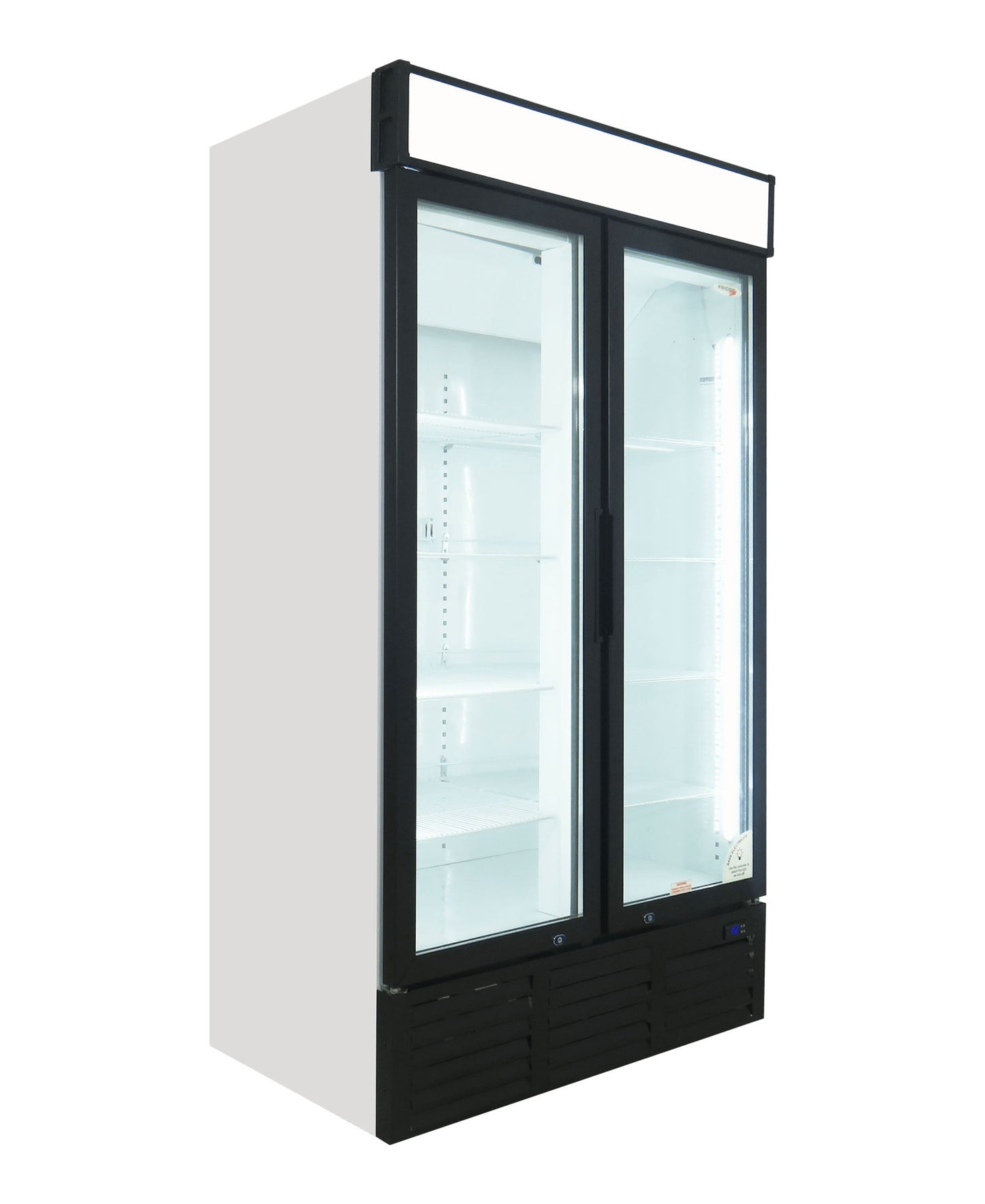 Fridge Star Hinged Double Door Beverage Cooler - Black