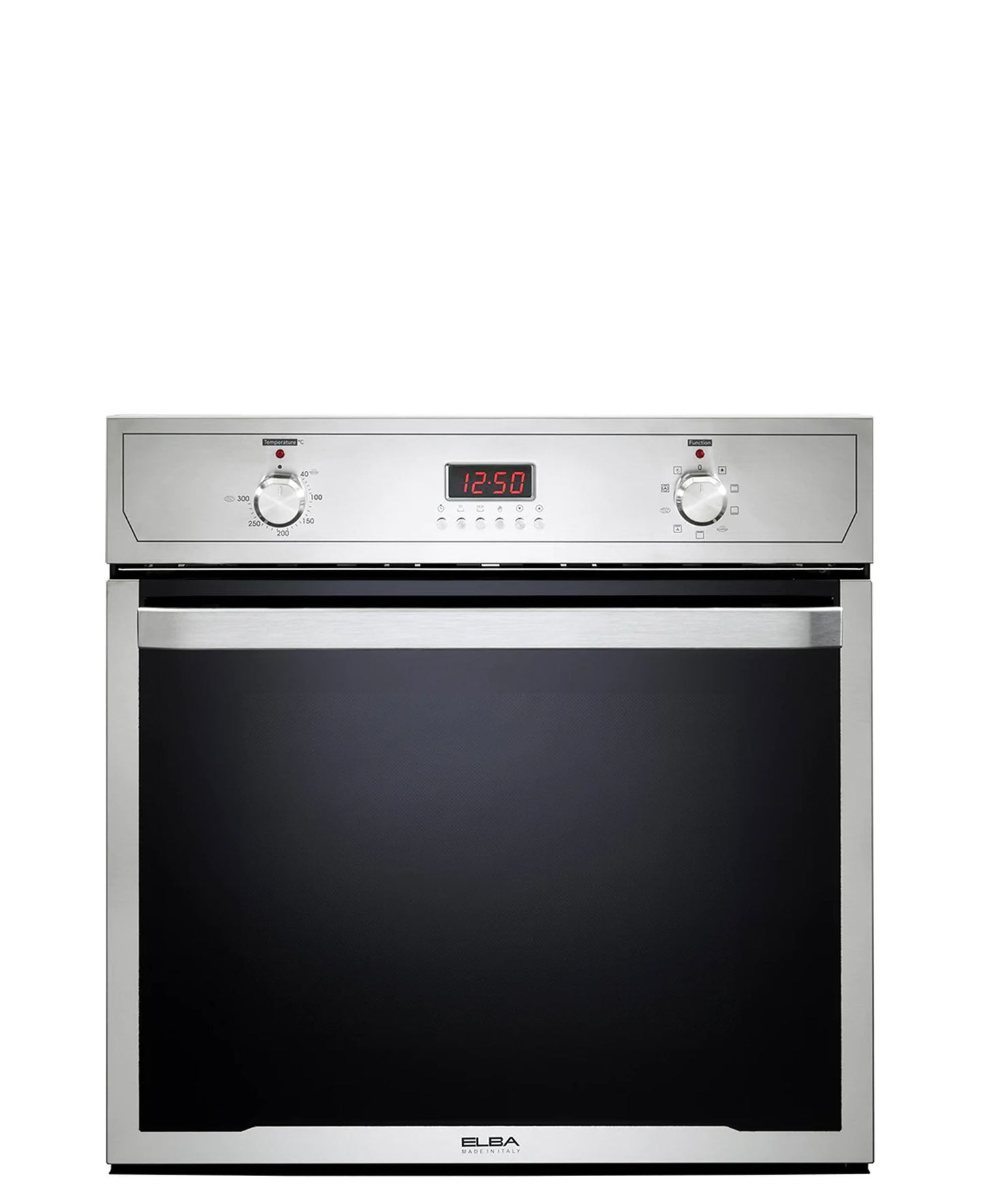 Elba Elio 60cm Multifunction Electric Oven - Silver & Black