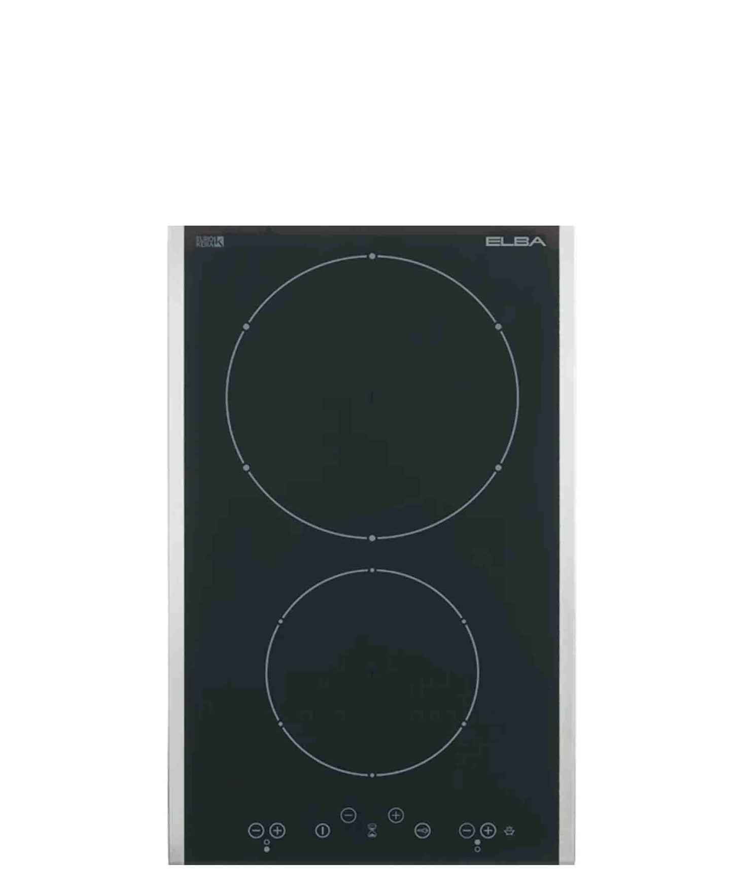 Elba Domino Glass Electric 2 Plate Hob - Black