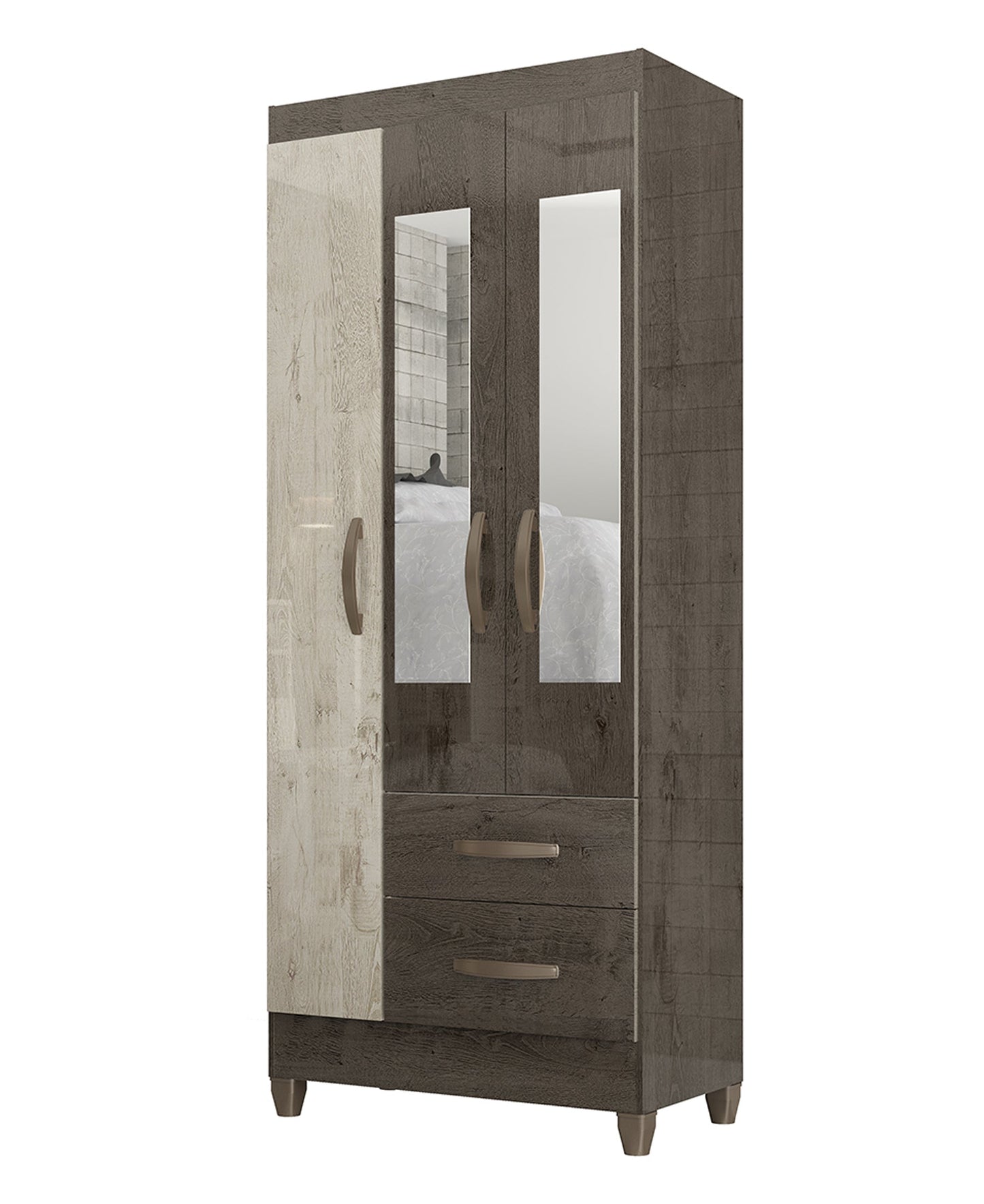3 Door Robe + Legs – Mochaccino/Vanilla