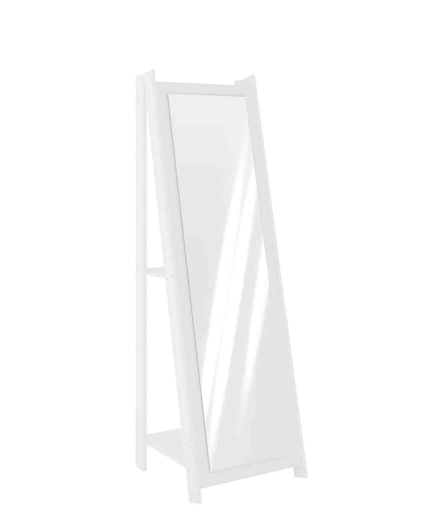 Freestanding Mirror With Shelves β White