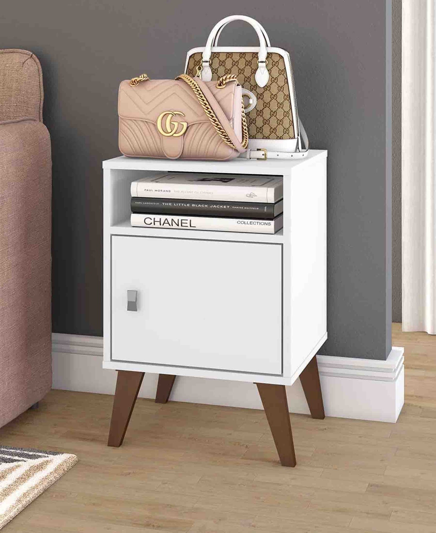 Modern Brazilian Side Table β White