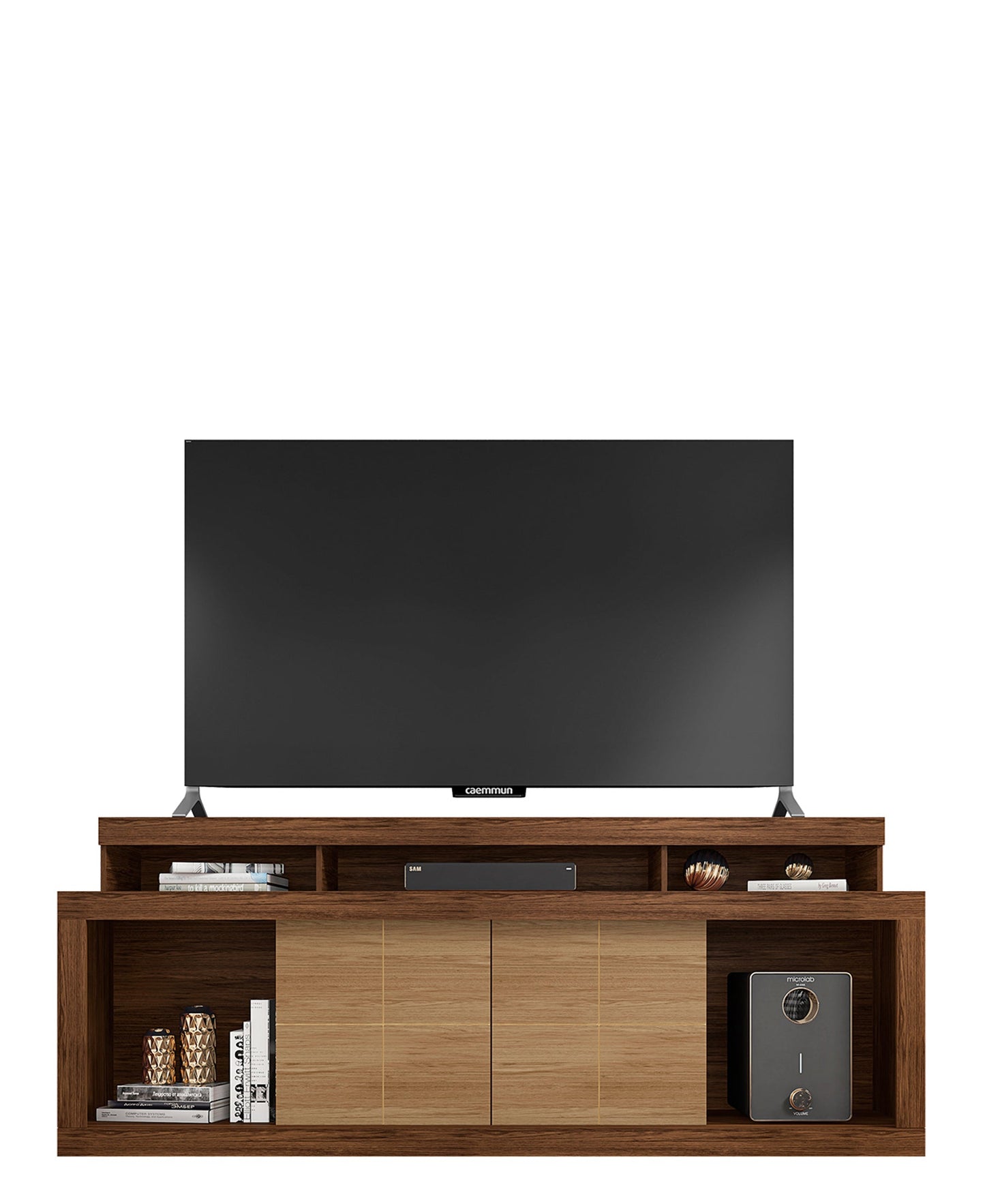 Titan TV Stand β Buriti/Havana