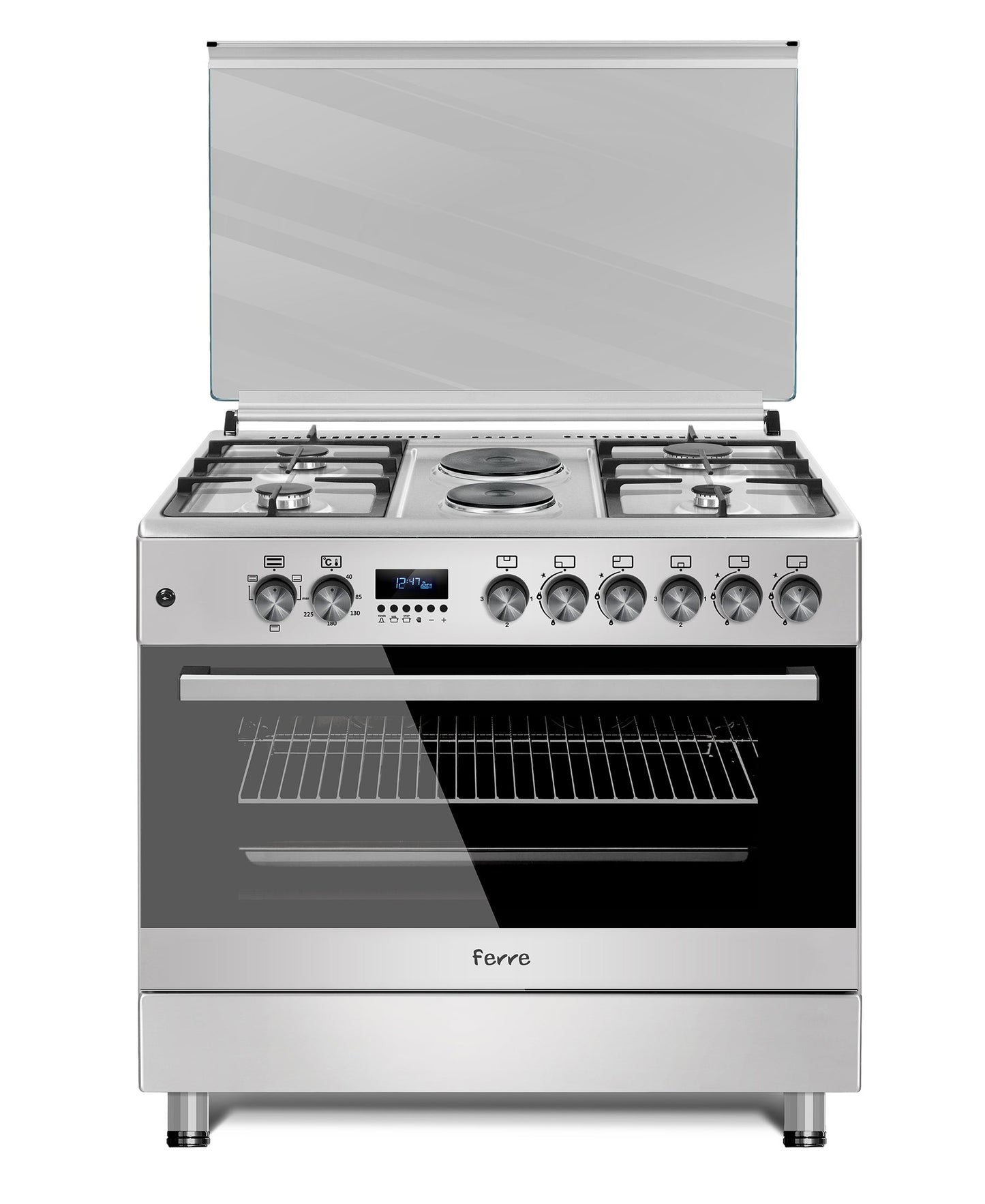 Ferre 90x60 4 Gas + 2 Electric Solid Plate F9S42E3.FDIDTLC.I