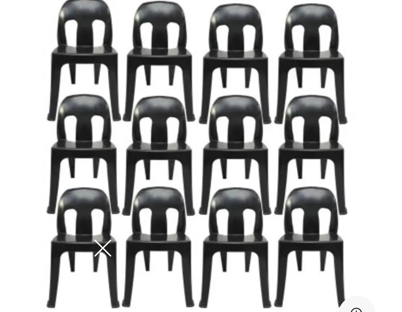 12 plastic party Chairs