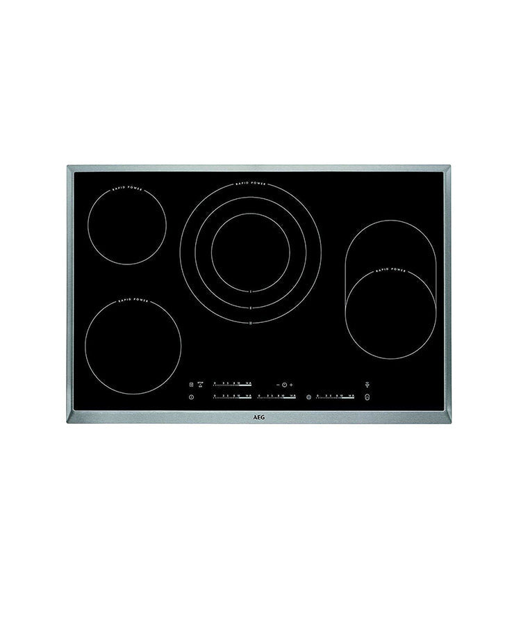 AEG 80Cm 5000 Series Built-In Ceramic Hob With 4 Cooking Zones - Black