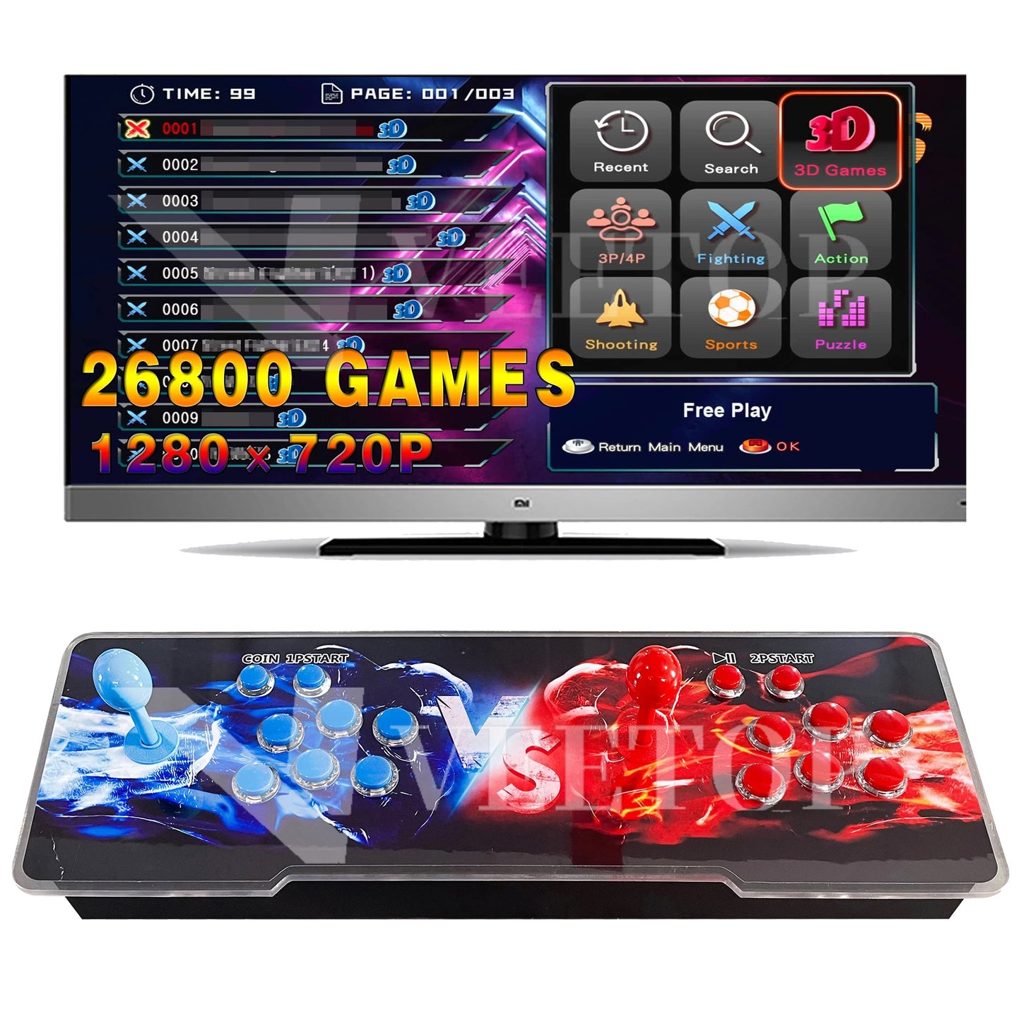 Pandora Arcade Games Console