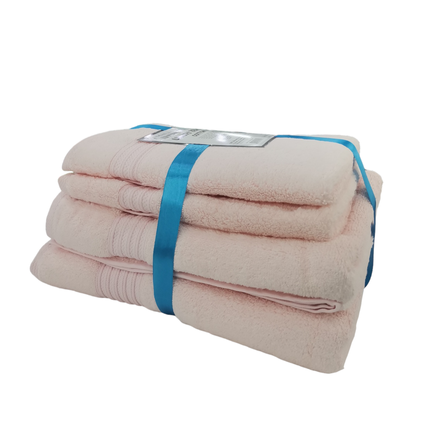 Luxury Zero Twist Cotton Towel 4 Piece Pink