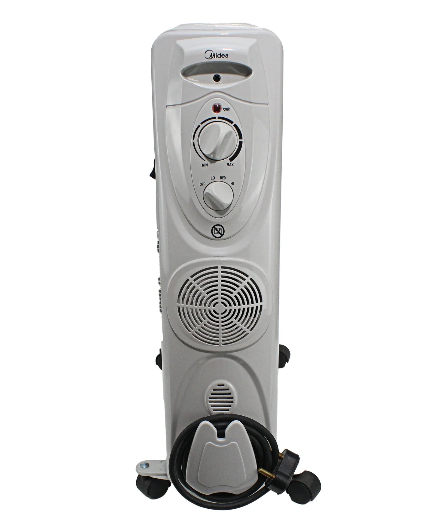Midea Fan Assist 9 Fin Oil Heater - White