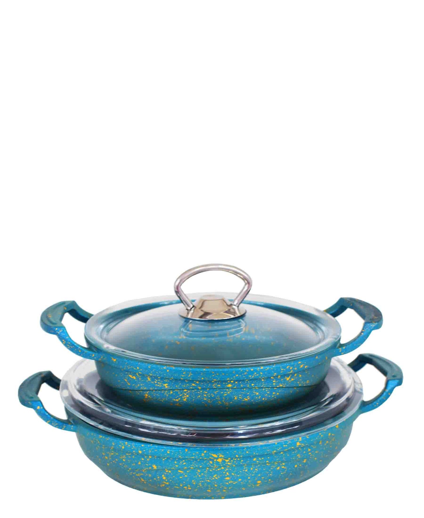 OMS 4 Piece Cast Iron Sahan Pan Set - Blue