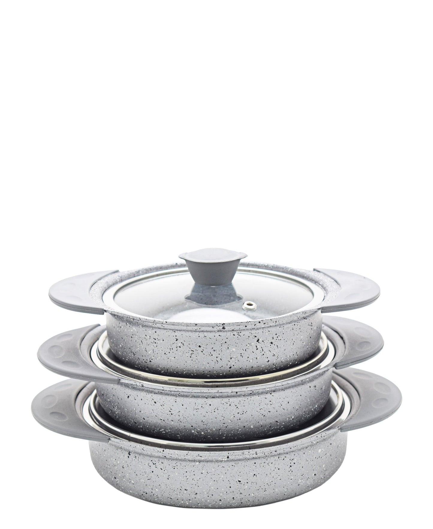 OMS 3015 Cast Granite Sahan 6 Piece Cookware - Grey