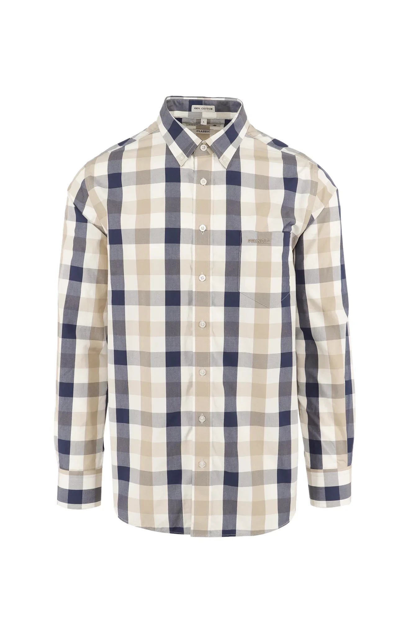 Pringle Lawray Long Sleeve Classic Shirt Stone