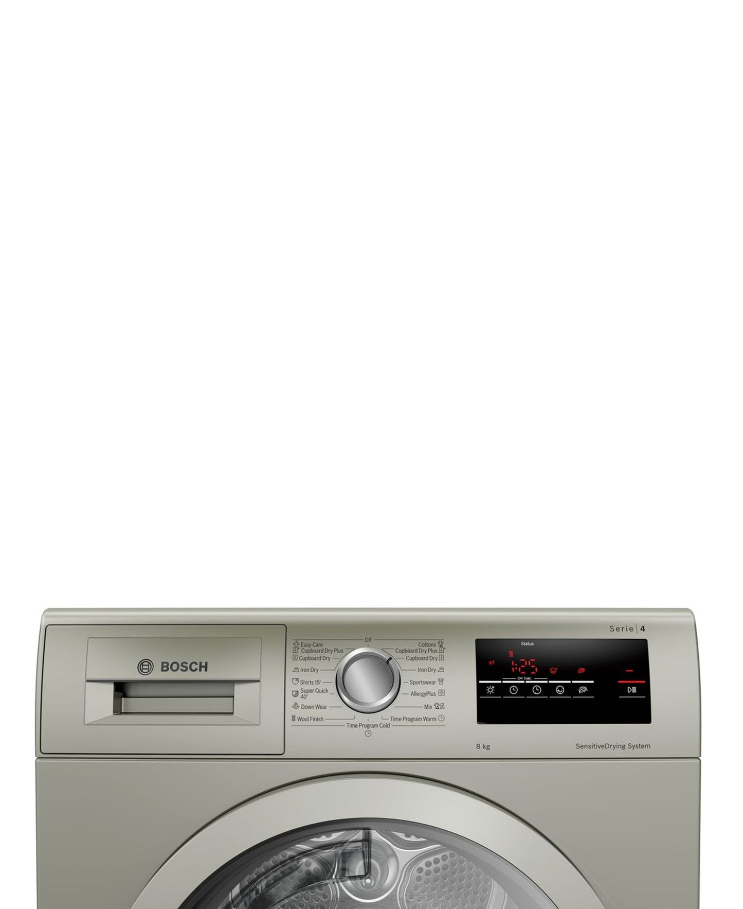Bosch Condenser Tumble Dryer 8 kg Silver Inox - WTM8327SZA