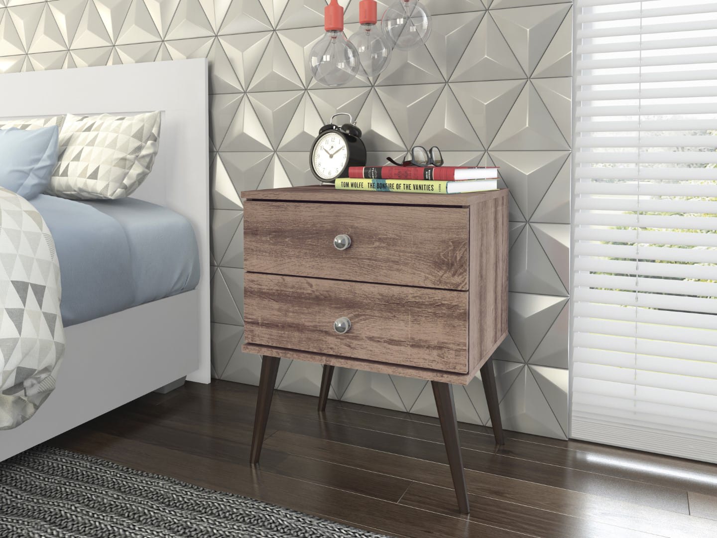 Urban Decor Exotic Designs Night Stand - Brown