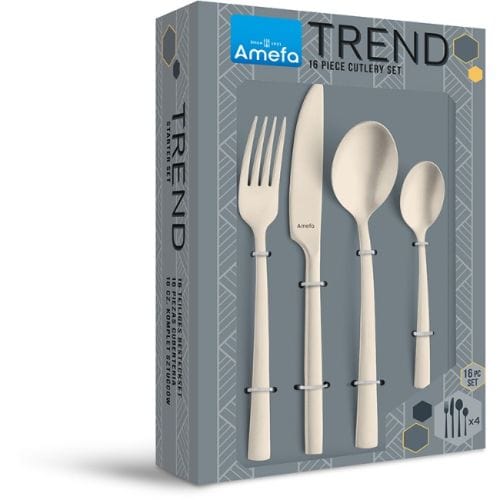 Amefa Manille Champagne Cutlery Set, 16pc