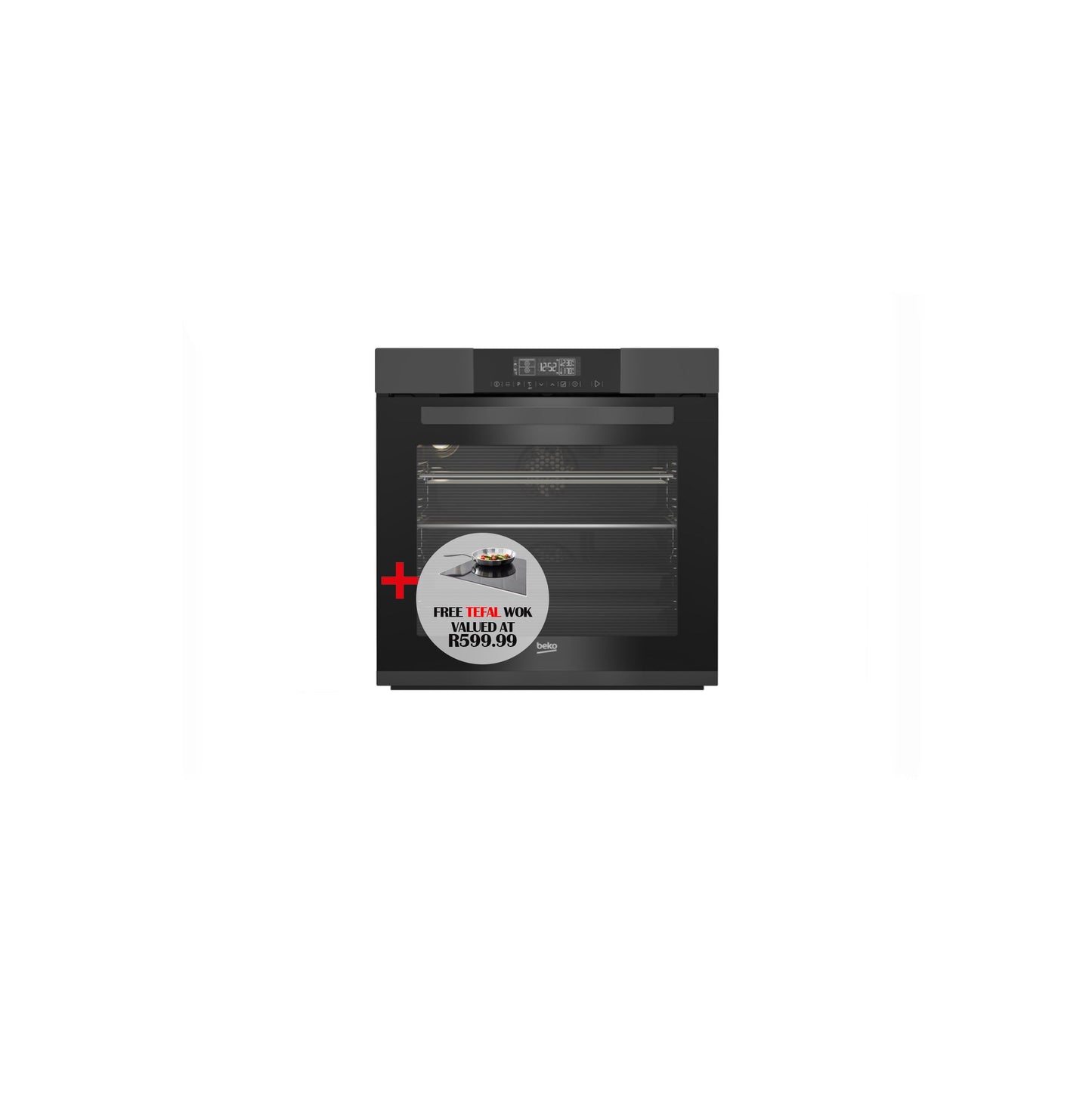 Beko 60cm BI Oven Split & Cook MultiFunction Anthracite Oven - Inox