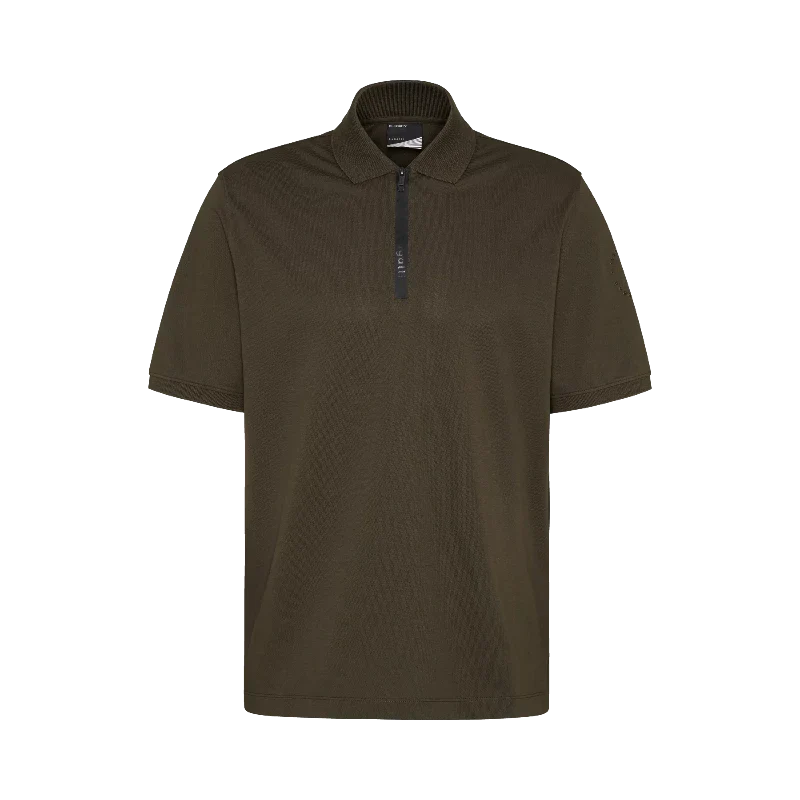 Bugatti Polo shirt With zip in olive