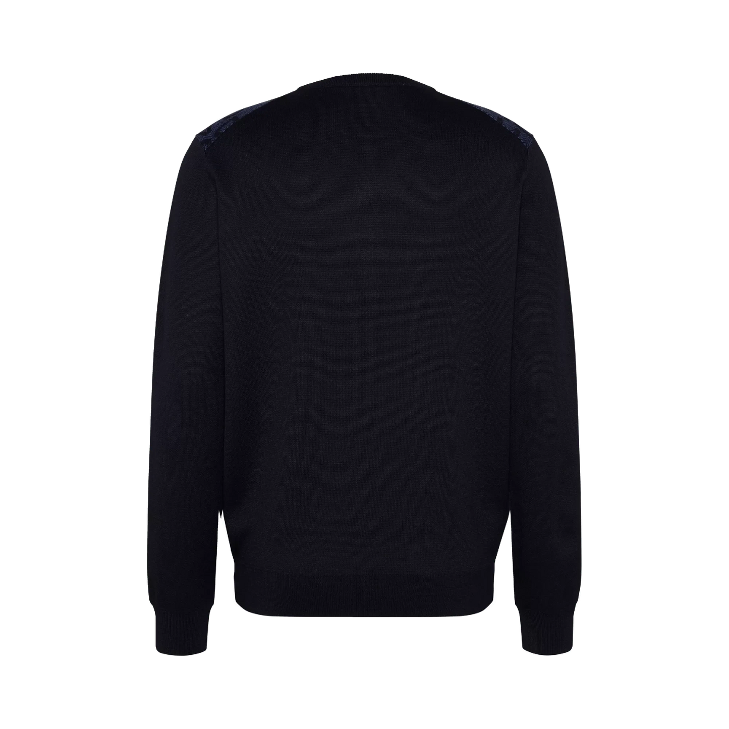 Bugatti Crew-neck jumper With herringbone pattern in navy