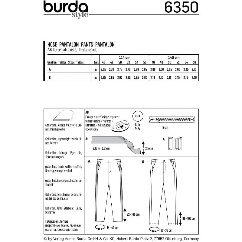 Burda Pattern 6350
