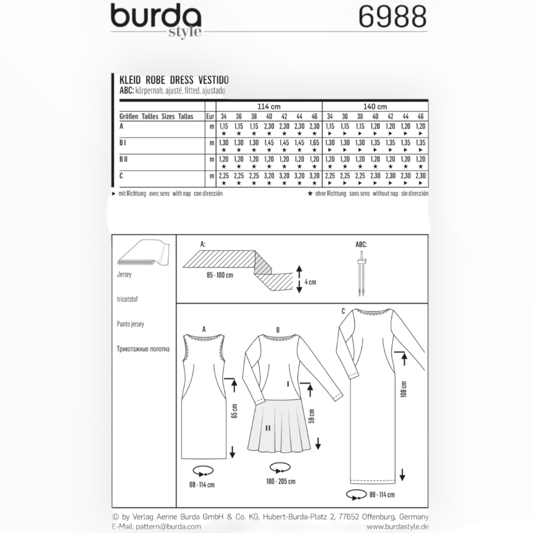 Burda Pattern 6988