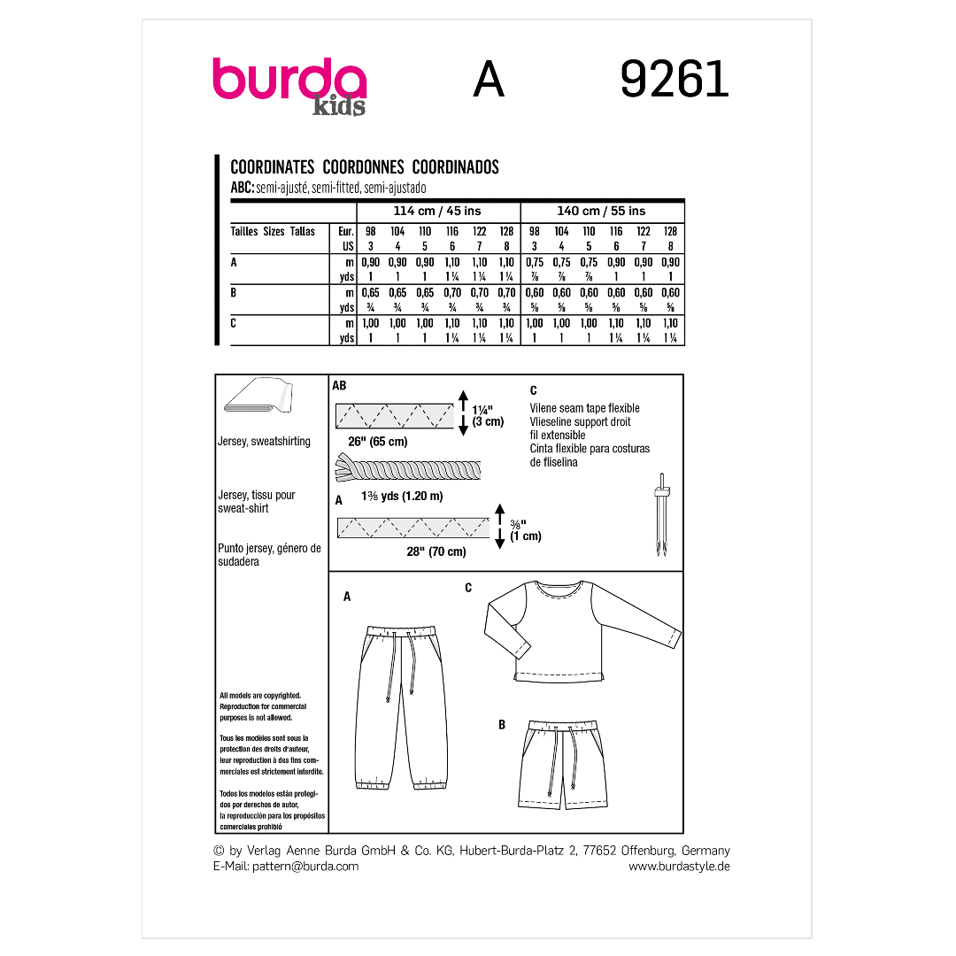 Burda Pattern 9261