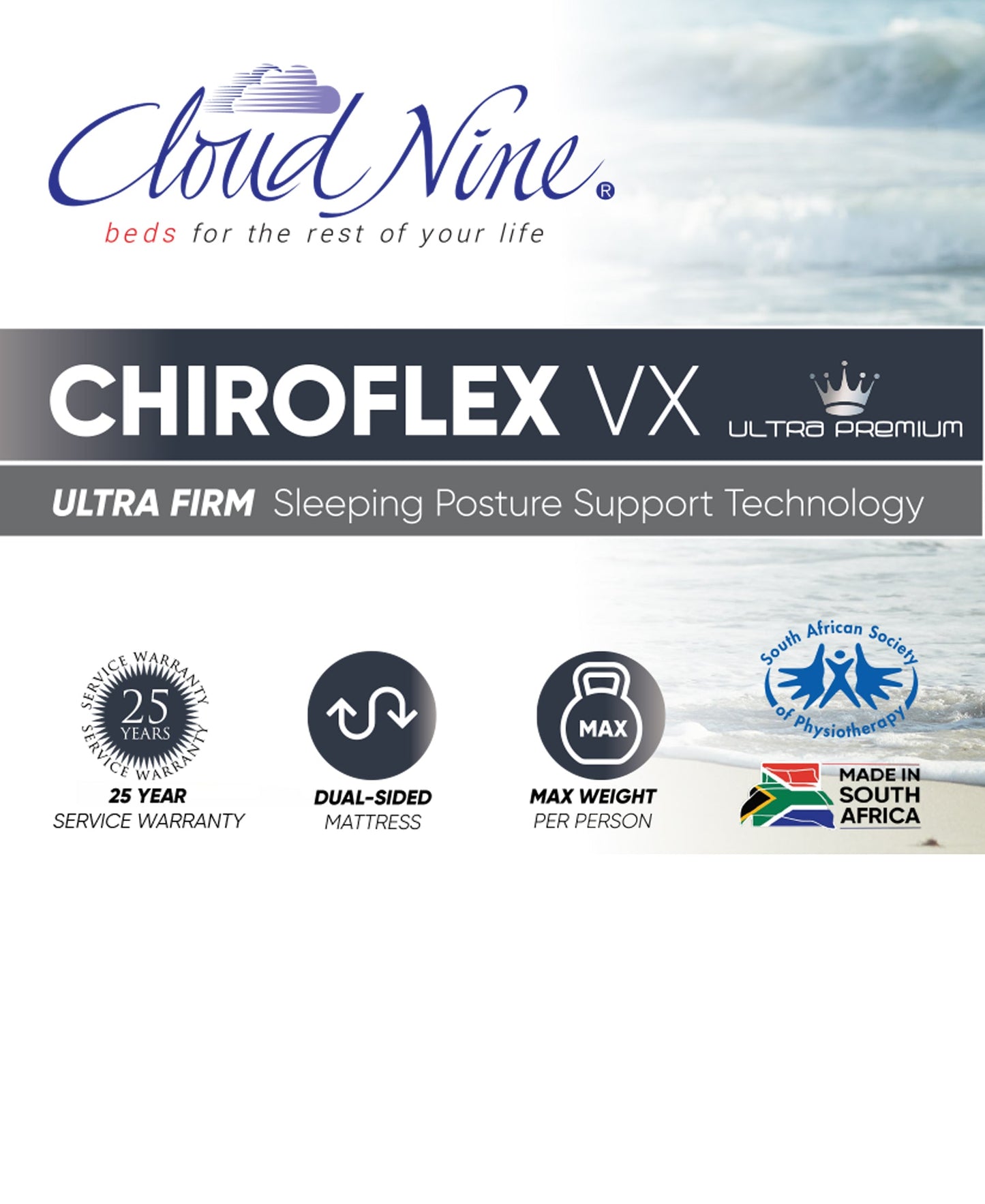 Cloud Nine Chiroflex VX Bed
