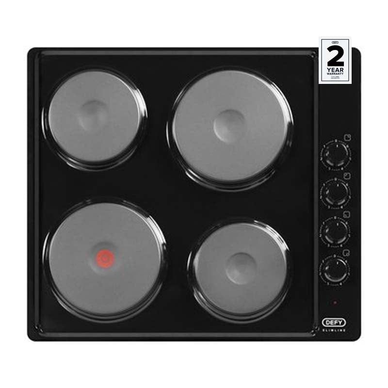 Defy 600mm Black Slimline Solid Hob DHD398