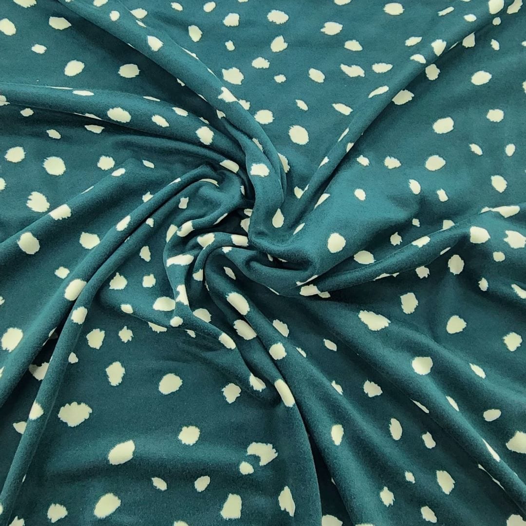 Printed Dty Brushed Fabric 150cm Green
