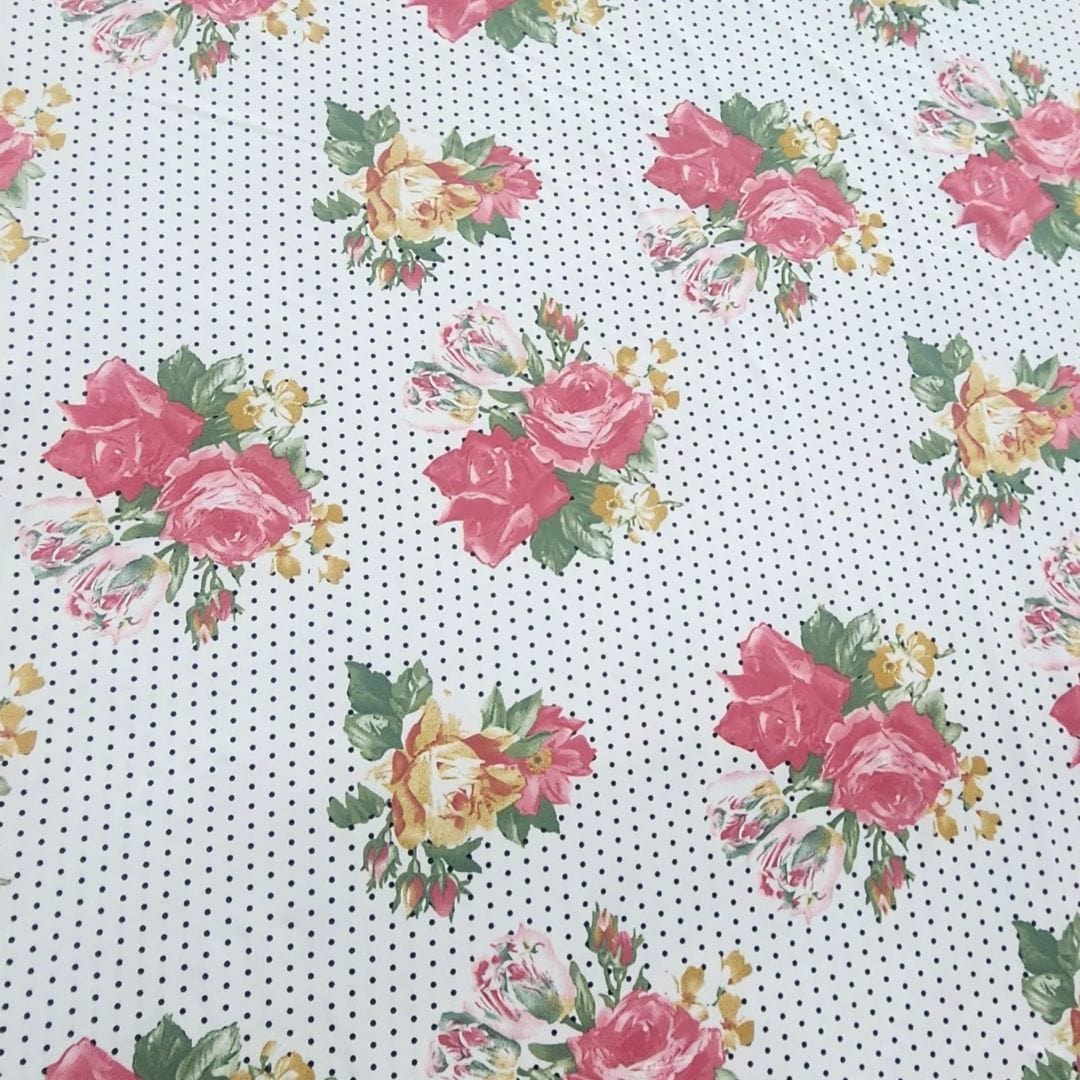 Printed Floral Dty Brushed Fabric 150cm