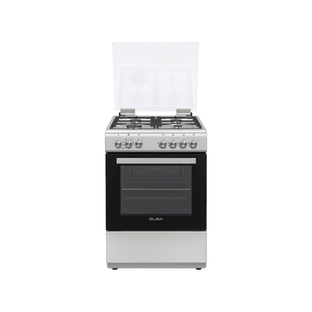 Elba Essential Burner Gas Stove Electric Oven 60cm Silver 04/66CL442- 4