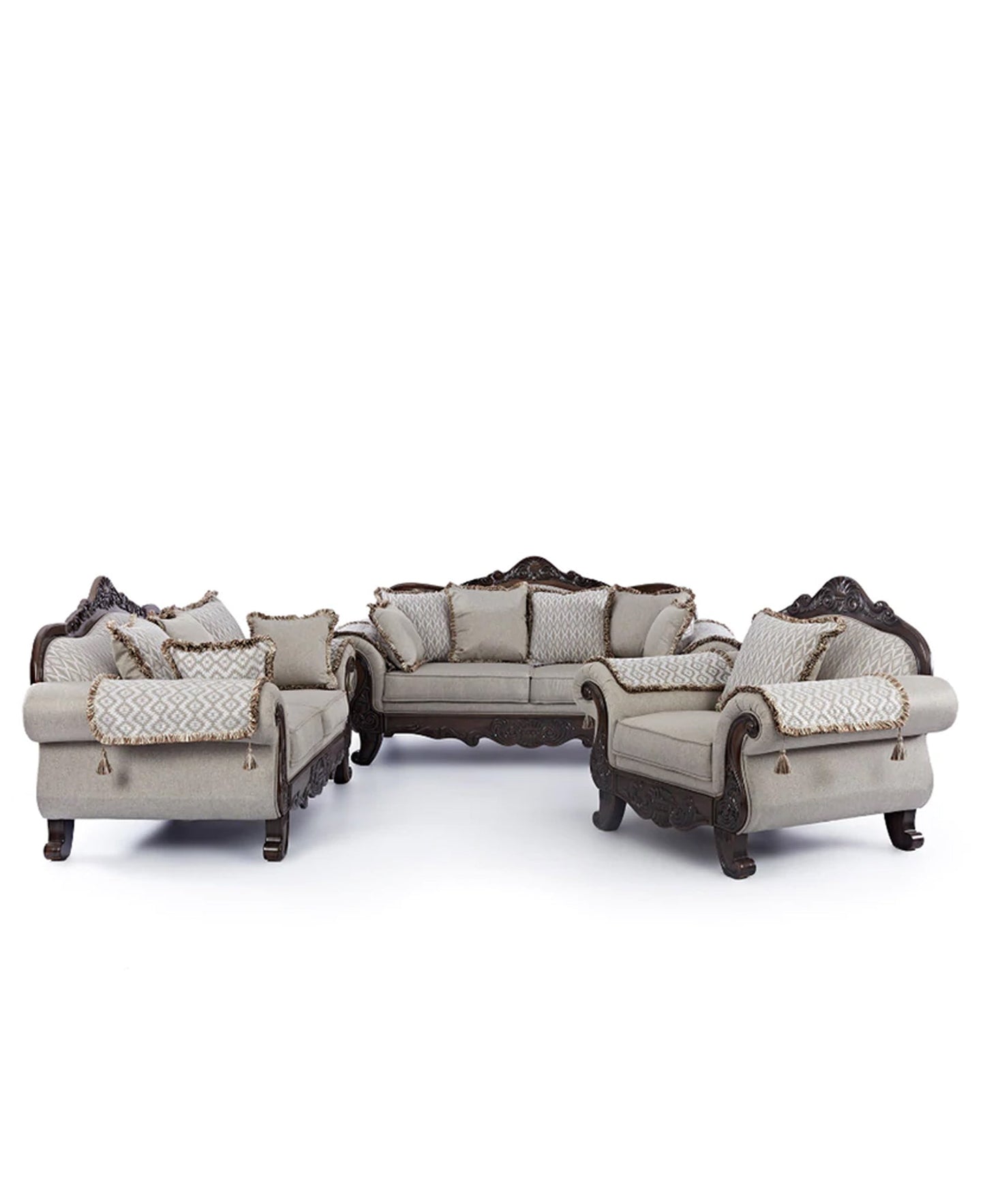 Gomma Gomma La Scalla 3 Piece Lounge suite - Black