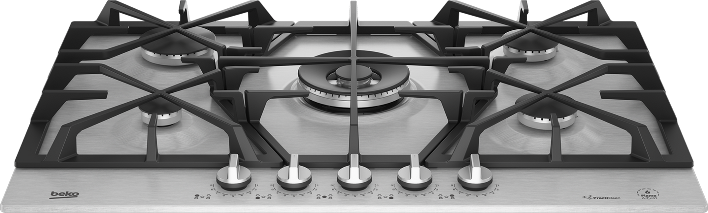 Beko 75cm Gas Hob Stainless Steel - Inox