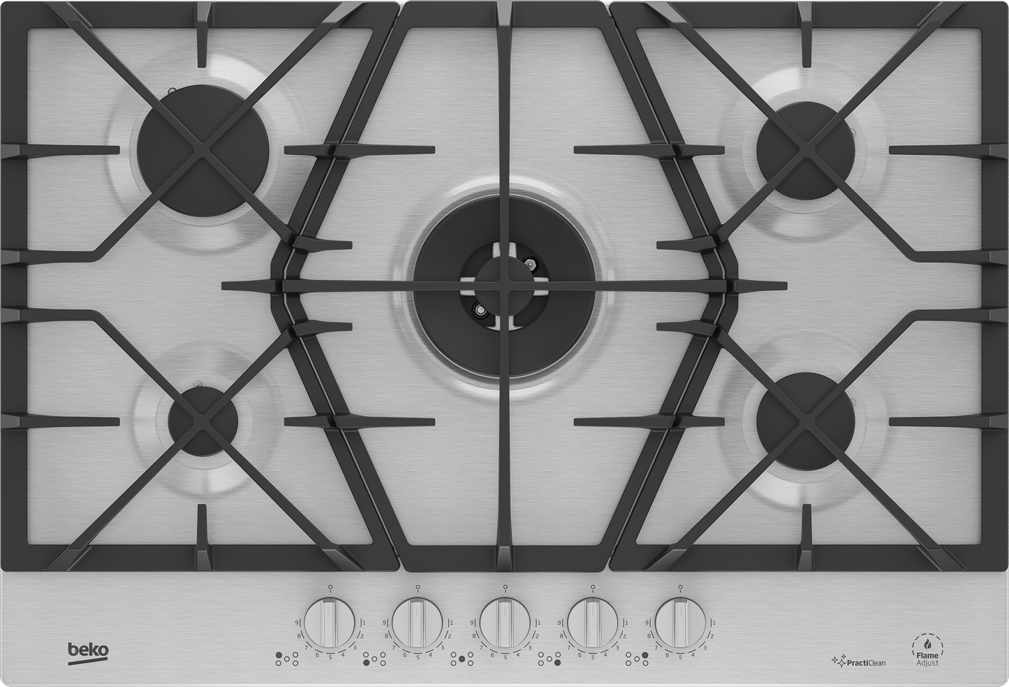 Beko 75cm Gas Hob Stainless Steel - Inox