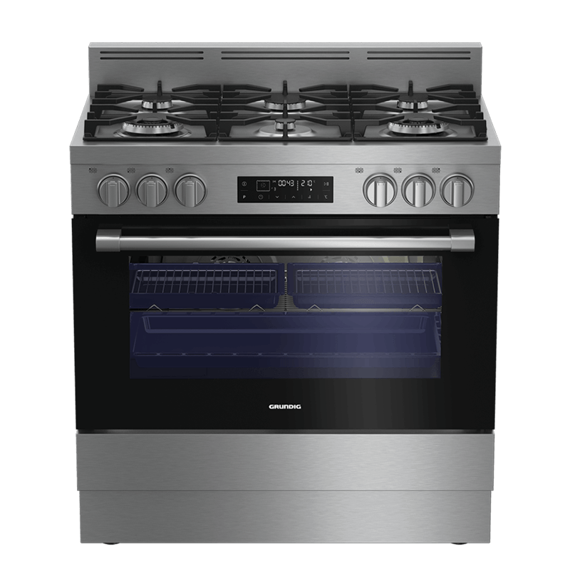 Grundig 6 Burner Gas Stove Inox- GFLM14020XC